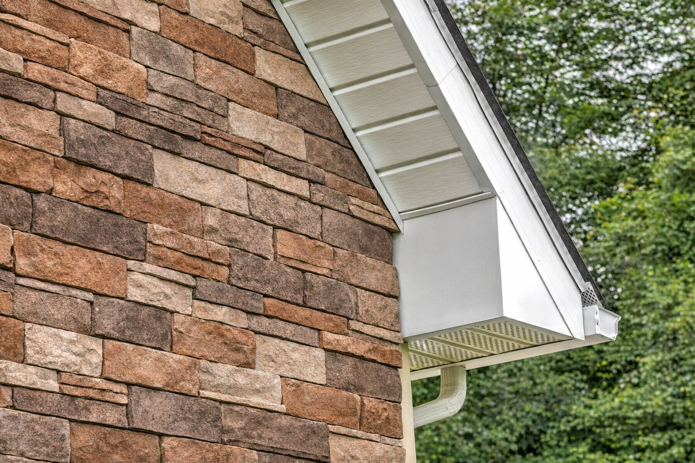 Stone veneer installation